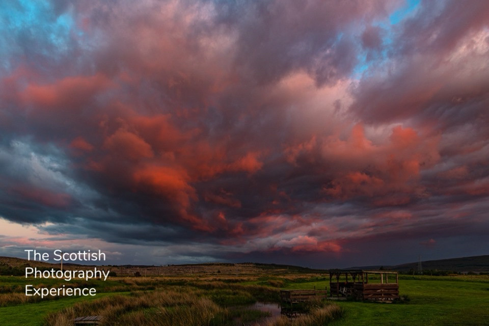 Stunning Sunset at Lairg in northern Scotland